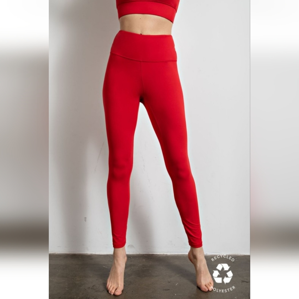🍒 LAST ONE Cherry Red Butter Leggings - Picture 2 of 2